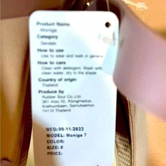 New MONIGA Pink/Purple Sandals, Size 8 - Picture 5 of 5